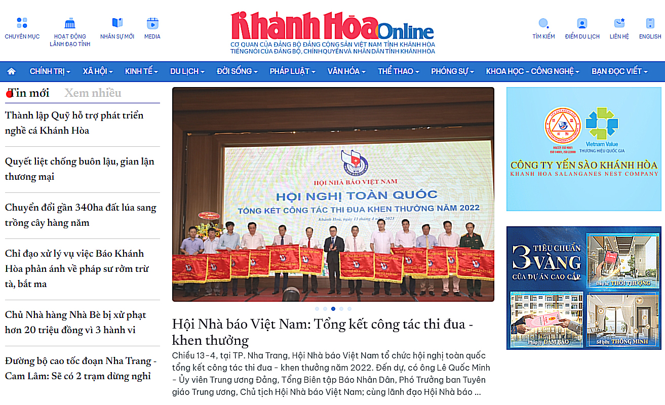 Khanh Hoa Online presents new interface