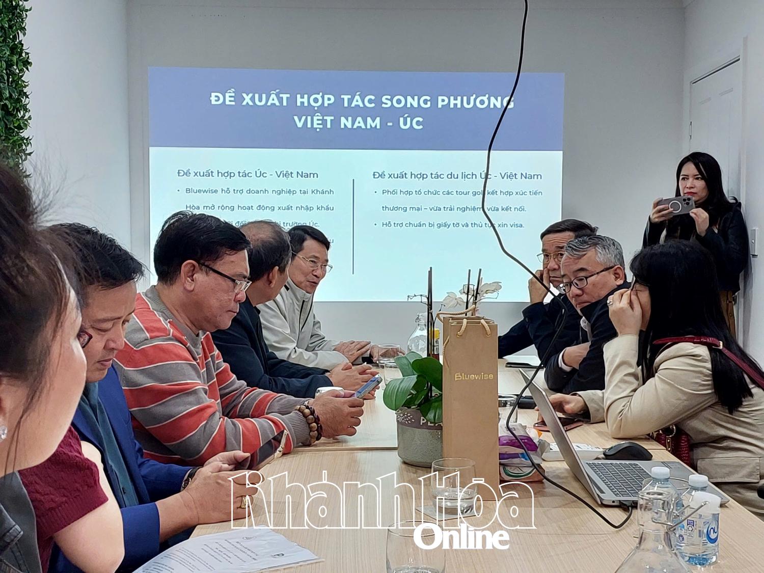 Provincial delegation works with Vietnamese Entrepreneurs Association in Sydney and Bluewise Group