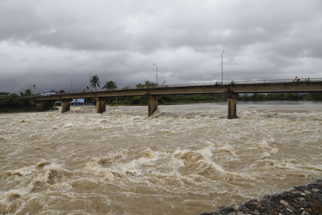Torrential rain left some areas flooded