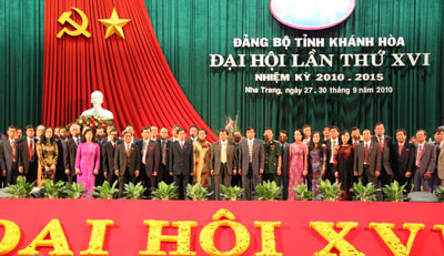 Sixteenth Party Congress of Khanh Hoa Province ends successfully