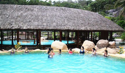 Enjoying relaxing slow pace of life at I-Resort Nha Trang