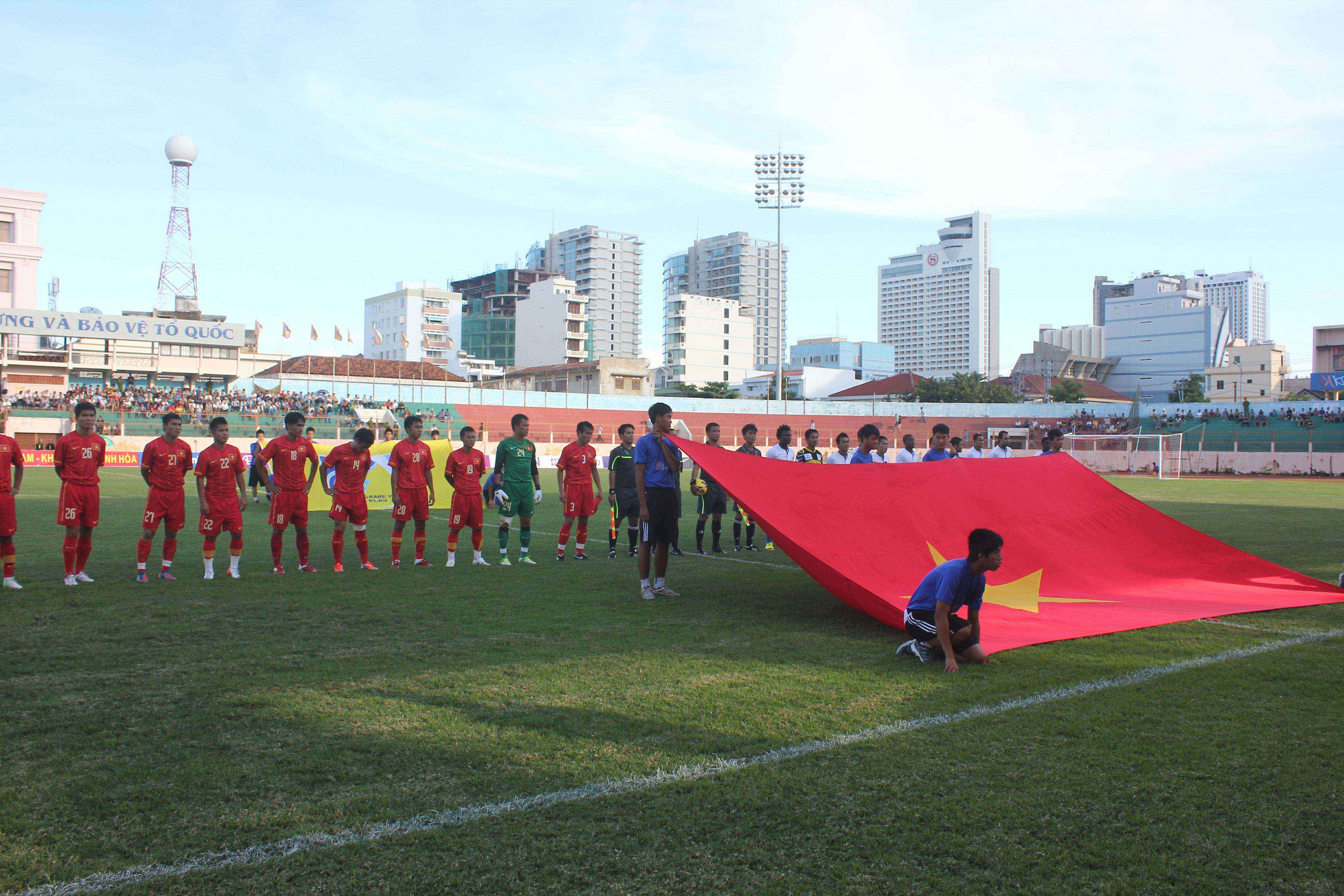 Friendly match between Vietnam National Football Team and Khatoco Khanh Hoa Club