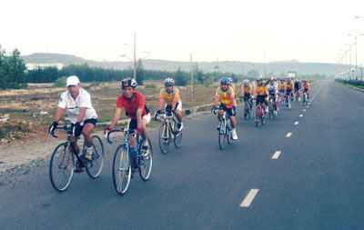 Members of Tuy Hoa Bike Club in practice