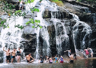 Toc Tien Waterfall at Hoa Lan Stream tourist site