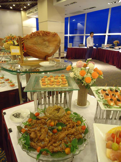 A buffet at Novotel Nha Trang.