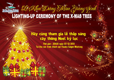 Impressive Chirstmas tree lighting-up ceremony at Yasaka Hotel on Dec. 7