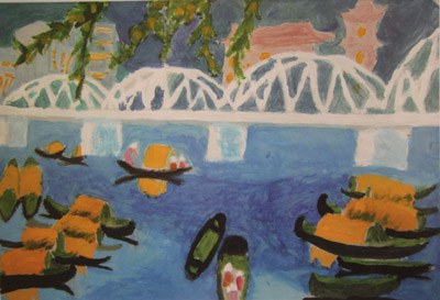 Khanh Hoa children's fine arts contest: colorful playground for children