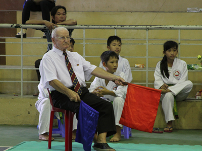 Foreign karate referee in Khanh Hoa Province