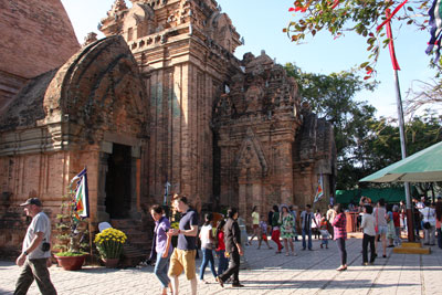 Ponagar Temple, one of typical historical and cultural places, 