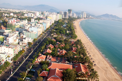 A beautiful Nha Trang seen from helicopter