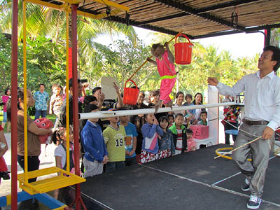 Monkey circus at Champa Island  Nha Trang