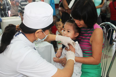 Over 550 kids vaccinated against measles and rubella