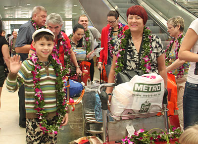Foreign tourists at Cam Ranh International Airport, Khanh Hoa Province.