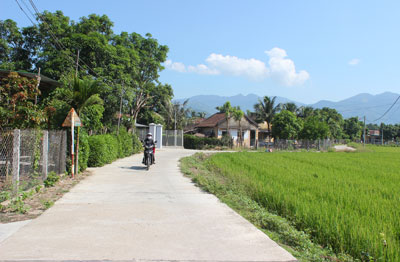 Conrete paths make travel in rural areas easier.