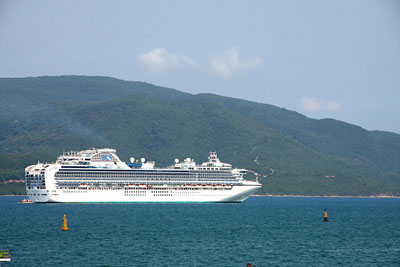 A cruise ship on Nha Trang Bay