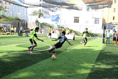 Eight teams compete at mini football tournament for professional intermediate schools