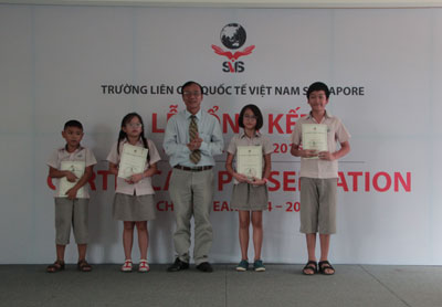 45% of Singapore Vietnam International School students graded excellent