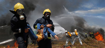 Photo themed “air-rescue rehearsal” of Nguyen Dong.