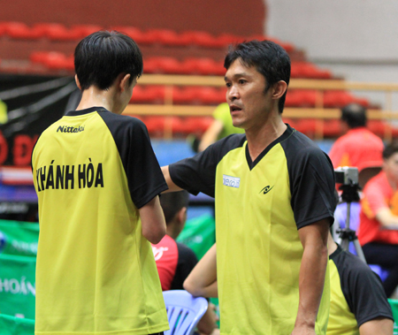 Doan Kien Quoc, mainstay of Khanh Hoa table-tennis at national strong table-tennis team tournament 2015
