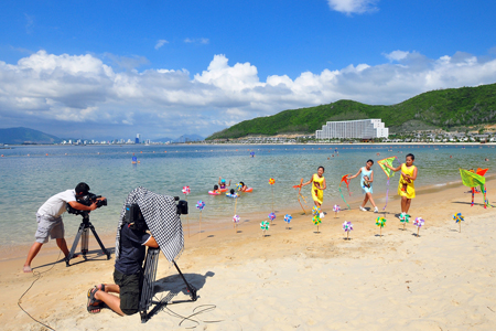 Filming children’s musical program.