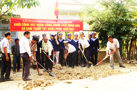 Brigade 957- Navy Region 4 builds 2 wells for locals