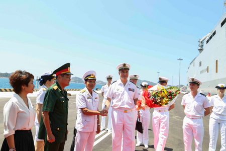 French Warship docks at Cam Ranh International Port