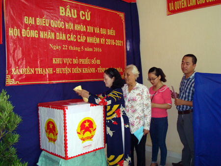99.52% of voters in Khanh Hoa go to polls