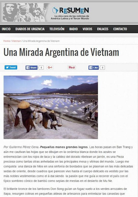 Article of Vietnam on Resumen Latinoamericano