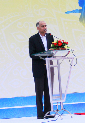 Parvathaneni Harish, Ambassador Extraordinary and Plenipotentiary of India to Vietnam, speaking at the event.