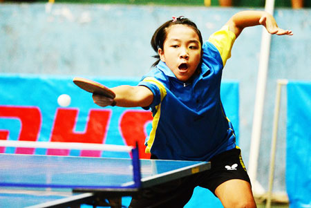 Nguyen Dinh Minh Thu, potential athlete of Khanh Hoa’s table-tennis.