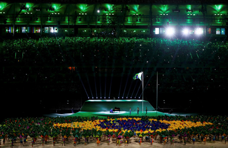 Scene of opening ceremony of Rio Paralympic Games (Photo: vtv.vn)