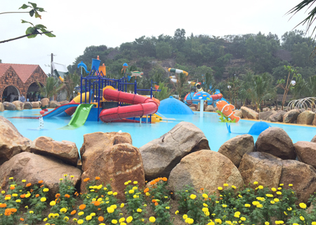 A view of mineral water park in I-resort Nha Trang