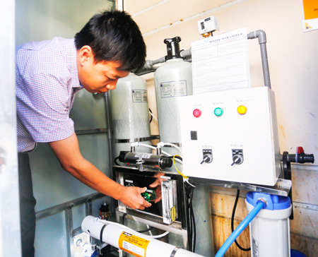 Water filter system installment at 40 schools