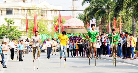 Walking on stilts