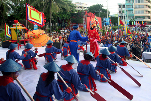 Whale Worshipping Festival, typical cultural feature of coastal area. 