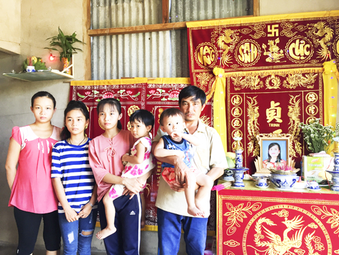 A family with seven motherless children