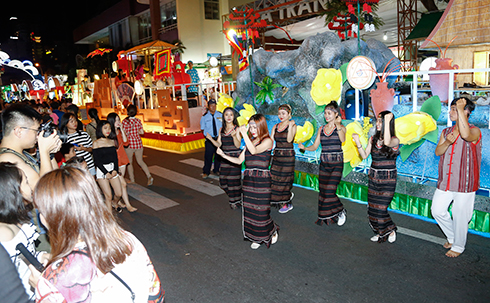 Dance items during parade.