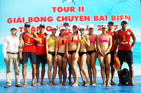 Khanh Hoa gets many prizes at tour 2 of National Beach Volleyball 2017