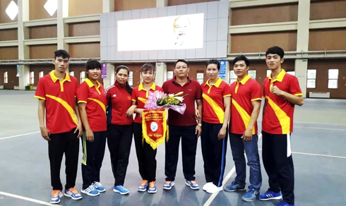 Khanh Hoa’s traditional martial art combat team.