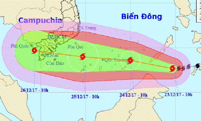 Tropical Storm Tembin poses new threat to Vietnam