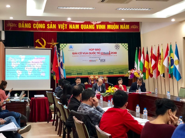 Press conference of HDBank Cup International Open Chess Tournament 2018 (Photo: VGP/Nhat Nam)