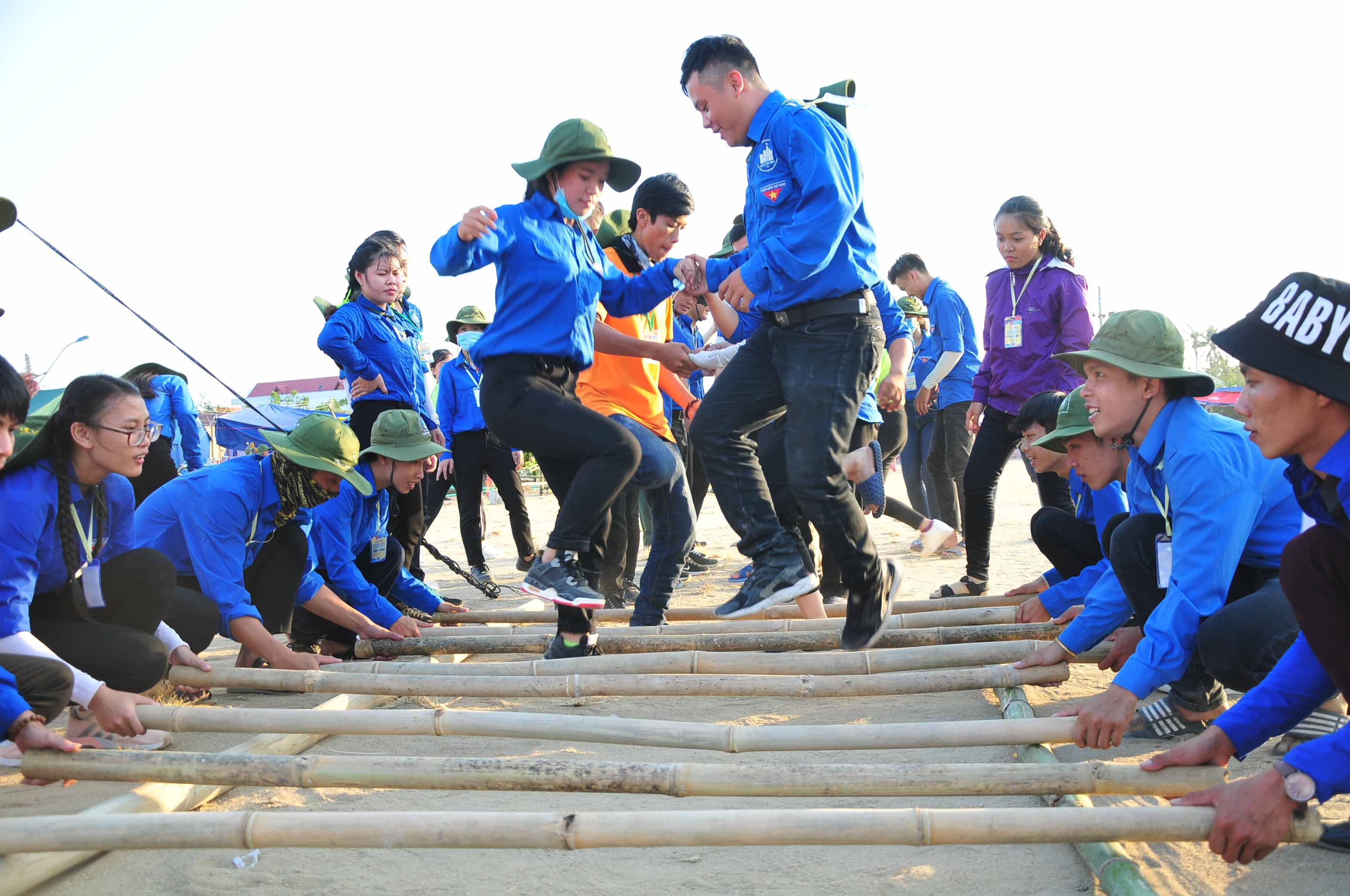 Bamboo pole dance