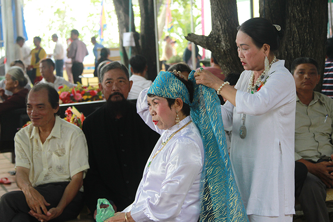 Preparing to perform at festival