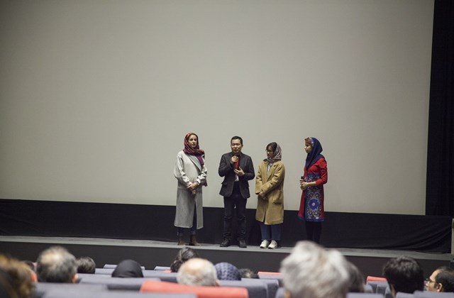 Director Luong Dinh Dung exchanging with audience after screening of “Father and Son” at the festival