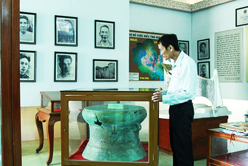 Dong Son drum preserved at Ninh Hoa traditional house