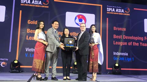 V-League awarded gold prize at Asia's Sports Industry Awards & Conference 2018