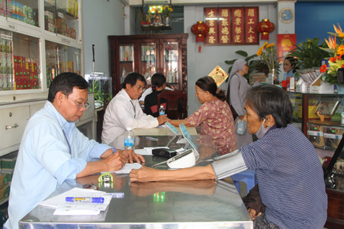 Free medical check-up and medication for nearly 300 people