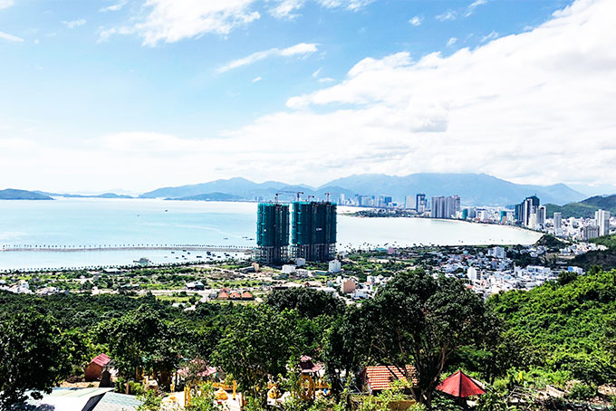 The northern area of Nha Trang viewed from Co Tien Mountain