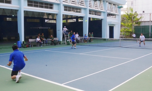 Players in tennis event