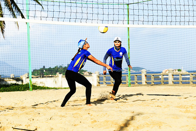 Female beach volleyball athletes of Khanh Hoa